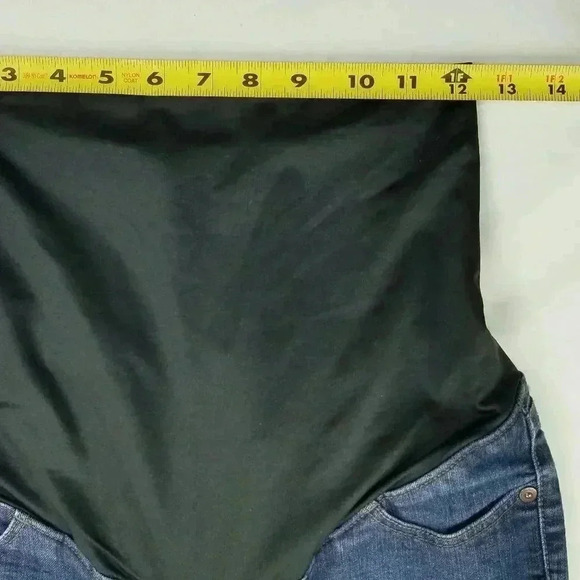 Loft Sz 2M Maternity Blue Denim Jeans Cotton Blend - Picture 3 of 12